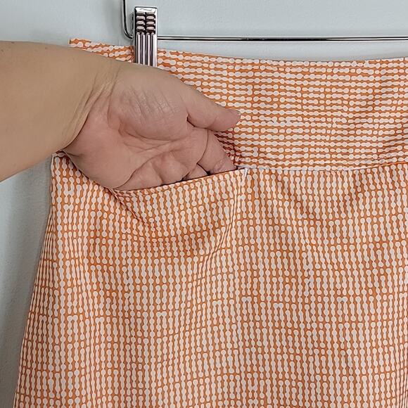Izod XFG Women's Performance Stretch Orange Print Golf Skirt 10 - Picture 4 of 13